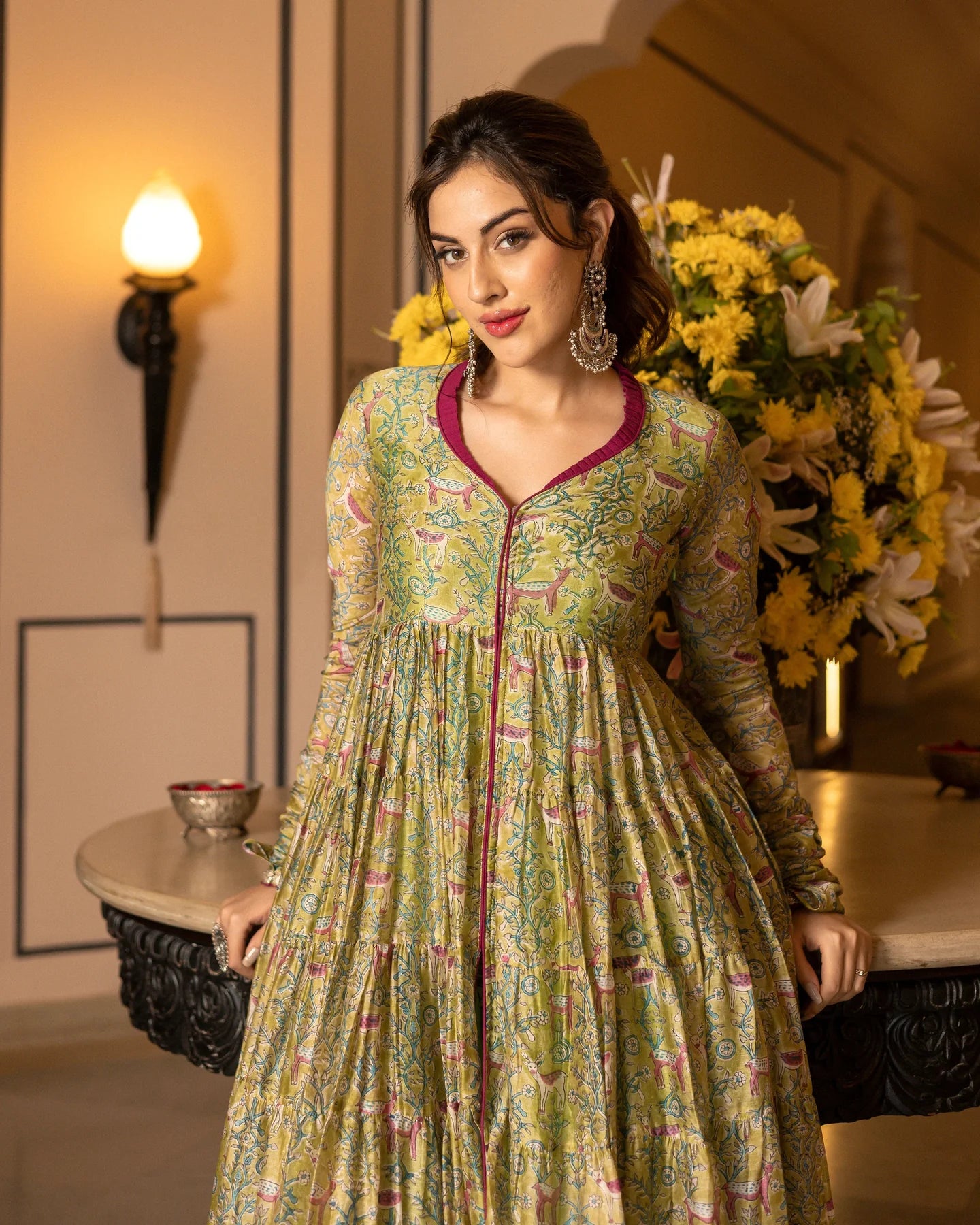Women Samyukta Chanderi Gotapatti Sharara Set