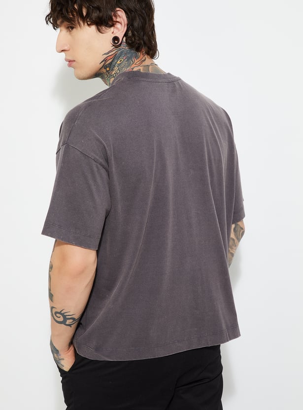 Men’s Printed Boxy Fit T-Shirt with Modern Graphic Prints