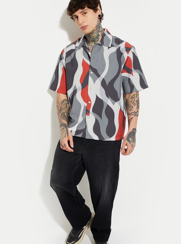 Men’s Printed Relaxed Fit Shirt with Elegant Design, Comfortable Fit, and Everyday Style Appeal