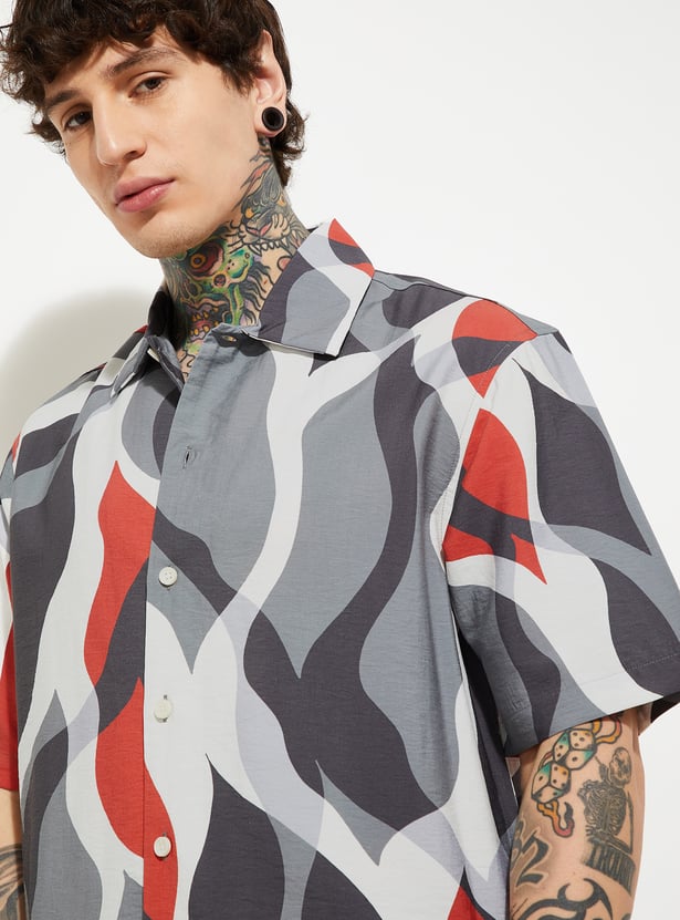 Men’s Printed Relaxed Fit Shirt with Elegant Design, Comfortable Fit, and Everyday Style Appeal