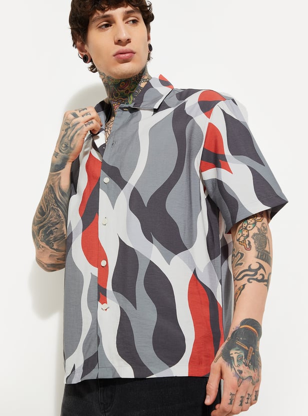 Men’s Printed Relaxed Fit Shirt with Elegant Design, Comfortable Fit, and Everyday Style Appeal