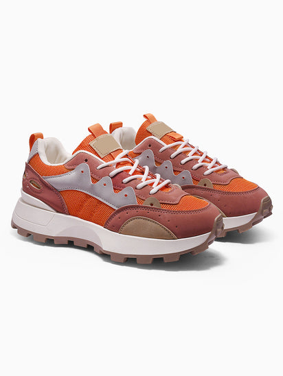Stylish Windsy Orange Sneakers for Women with Breathable Upper and Modern Design