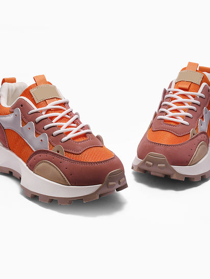 Stylish Windsy Orange Sneakers for Women with Breathable Upper and Modern Design