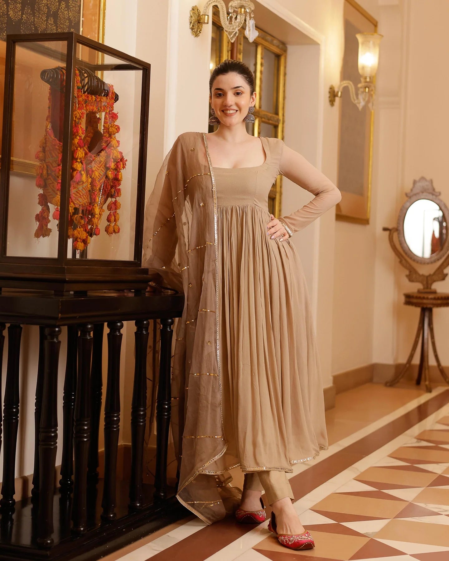 Ekani Gotapatti Georgette Suit Set For Women