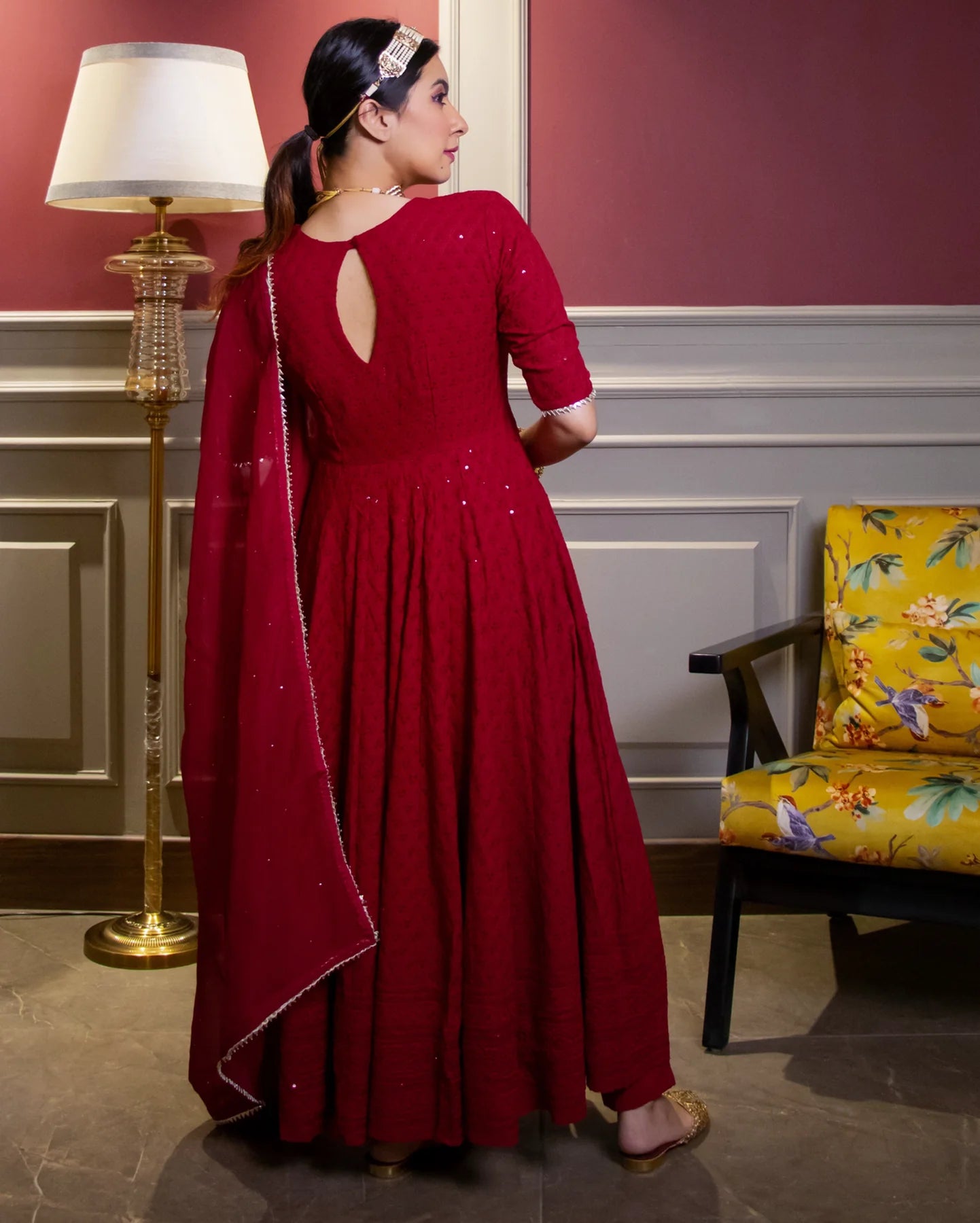 Kaina Designer Embroidered Anarkali Set with Traditional Detailing