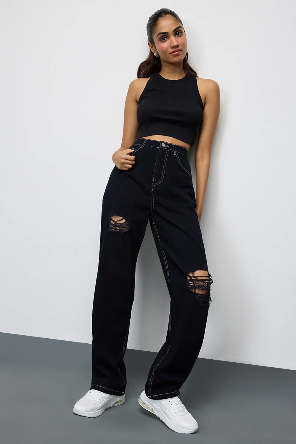 Shadow Black Women’s Straight Leg Jeans