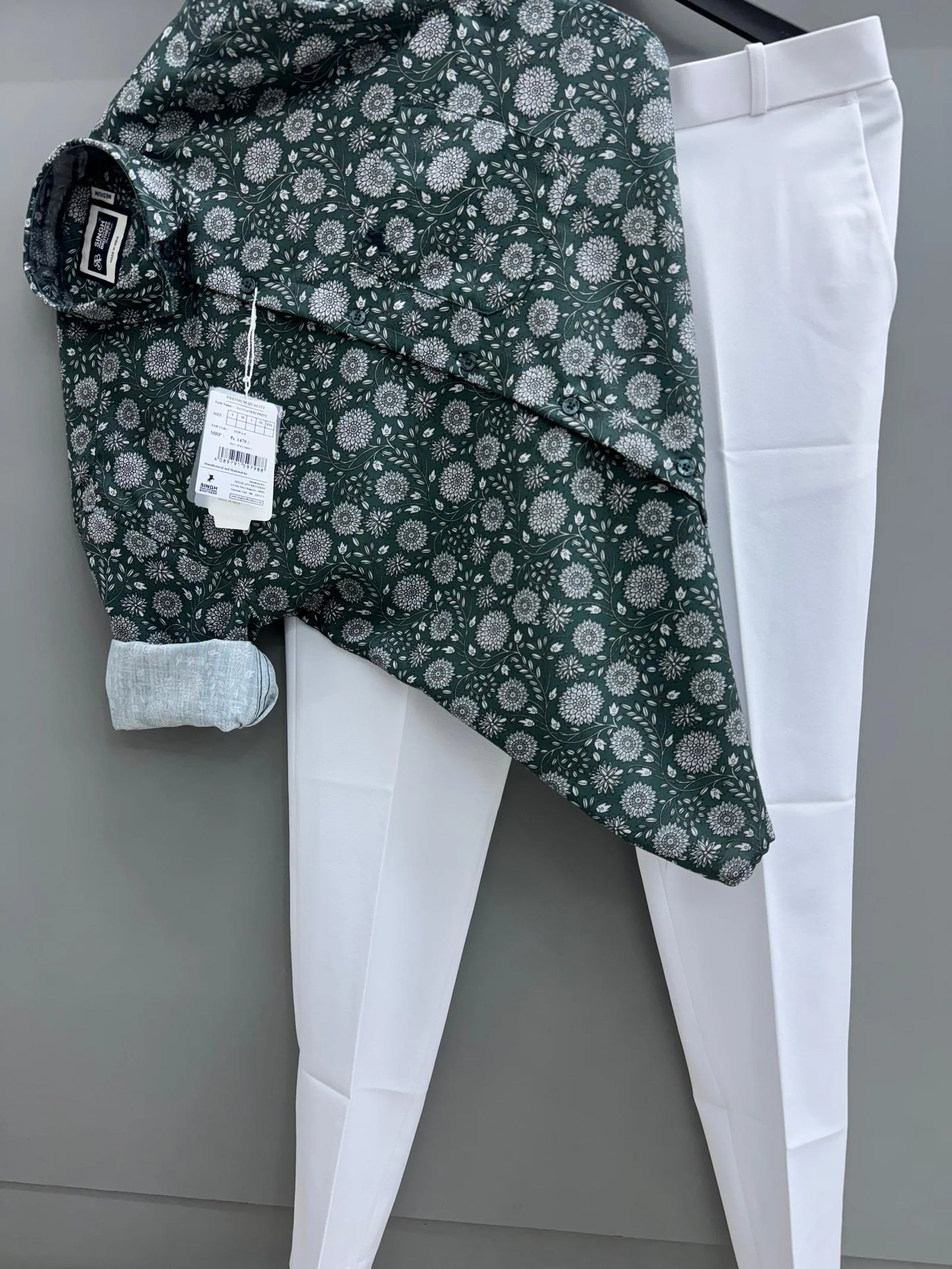 Men’s Stylish Printed Shirt with Matching Pant for Casual