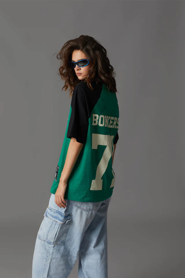Sports Dept Oversized T-Shirt for Women with Trendy Graphic Print and Relaxed Fit