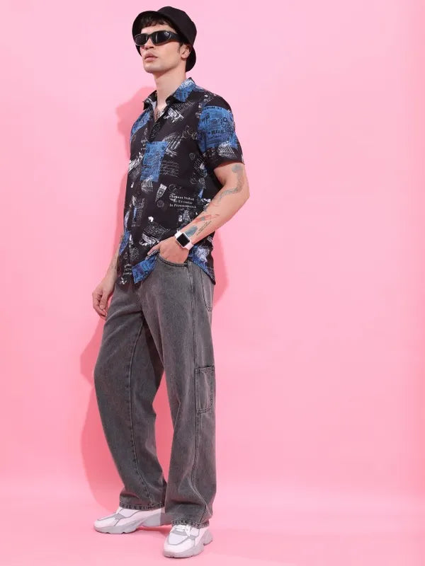Stylish Men’s Grey Straight Fit Jeans with Soft Washed Denim Finish