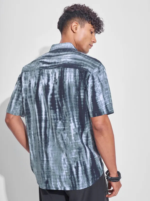 Premium Men’s Grey Printed Oversized Fit Casual Shirt Perfect for Casual