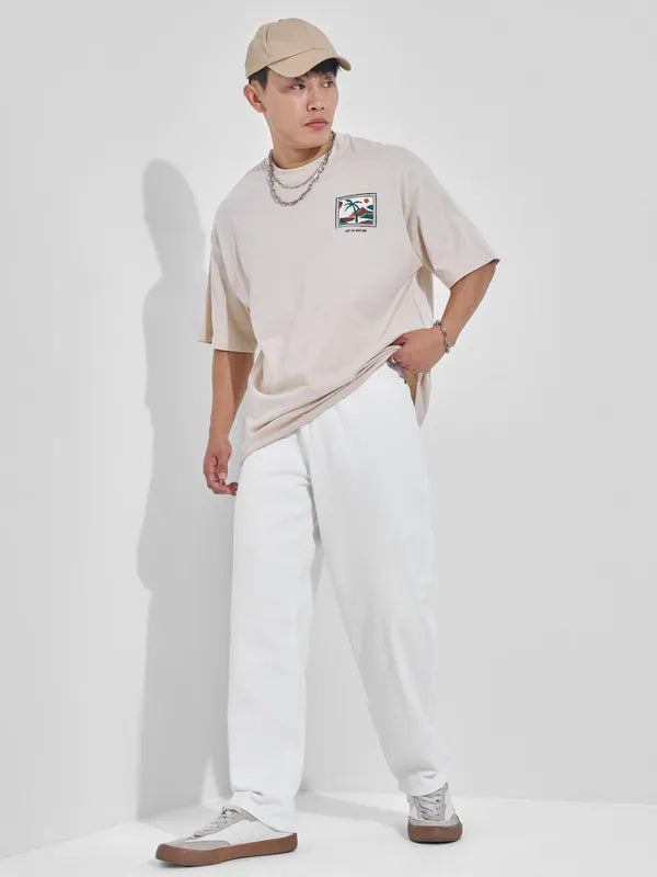 Men’s White Straight Fit Jeans with Sleek Design, Durable Denim, and Everyday Style Appeal