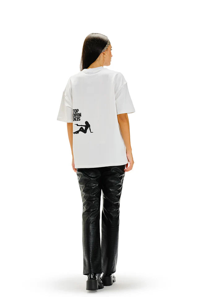 Stylish Stop Making Sense Oversized T-Shirt with Loose Boxy Fit for Casual Streetwear