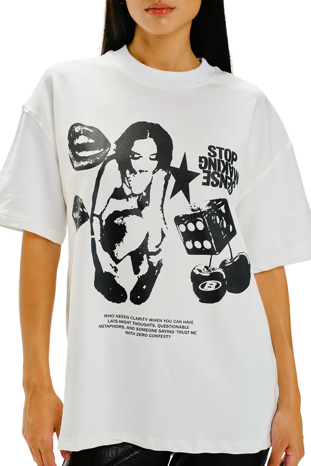 Stylish Stop Making Sense Oversized T-Shirt with Loose Boxy Fit for Casual Streetwear