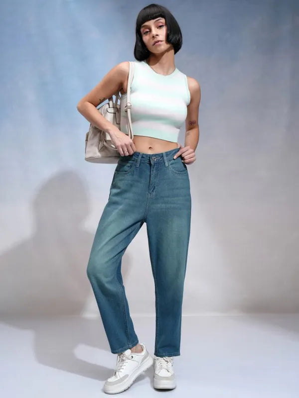 Women Blue Relaxed Fit Stretchable Jeans