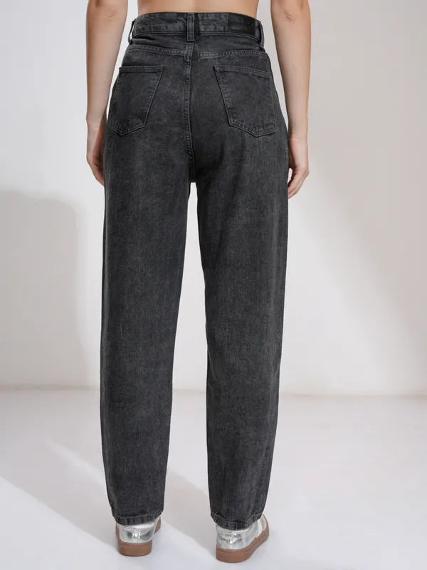 Trendy Women’s Grey Stretchable Straight Jeans