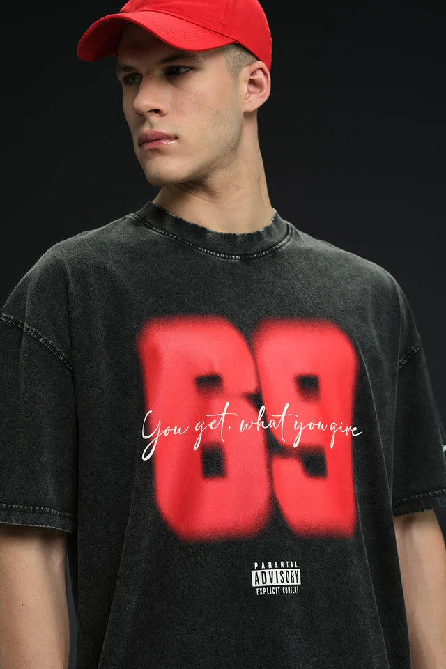 Trendy Men’s The 69 Theory Oversized T-Shirt