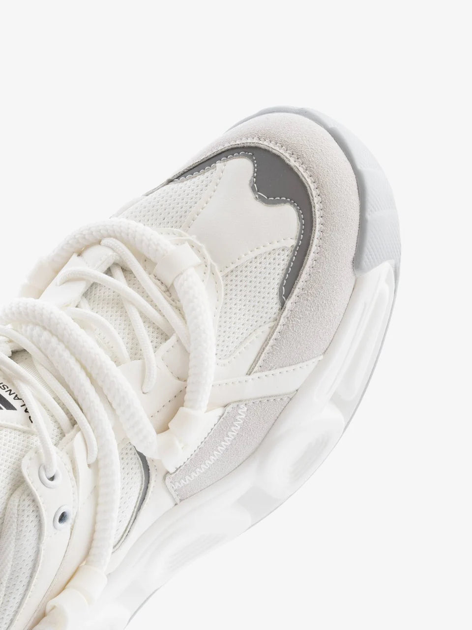 White High Heel Unisex Chunky Sole Sneakers