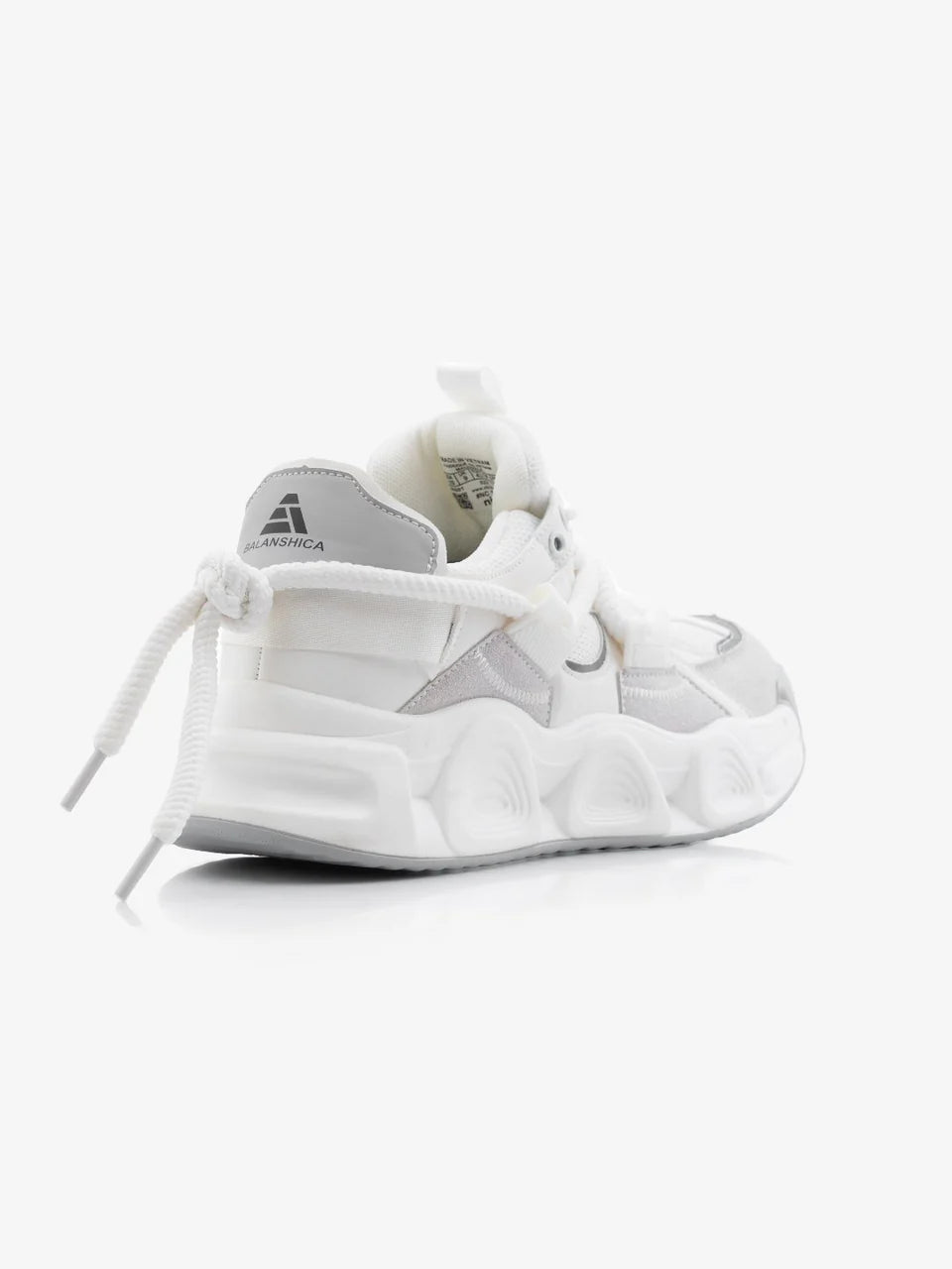 White High Heel Unisex Chunky Sole Sneakers