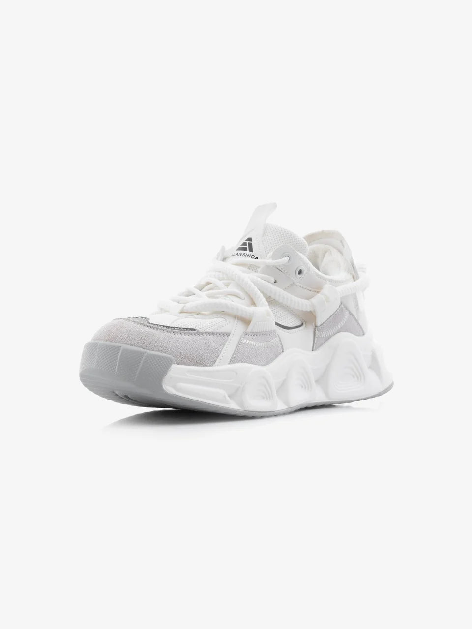 White High Heel Unisex Chunky Sole Sneakers