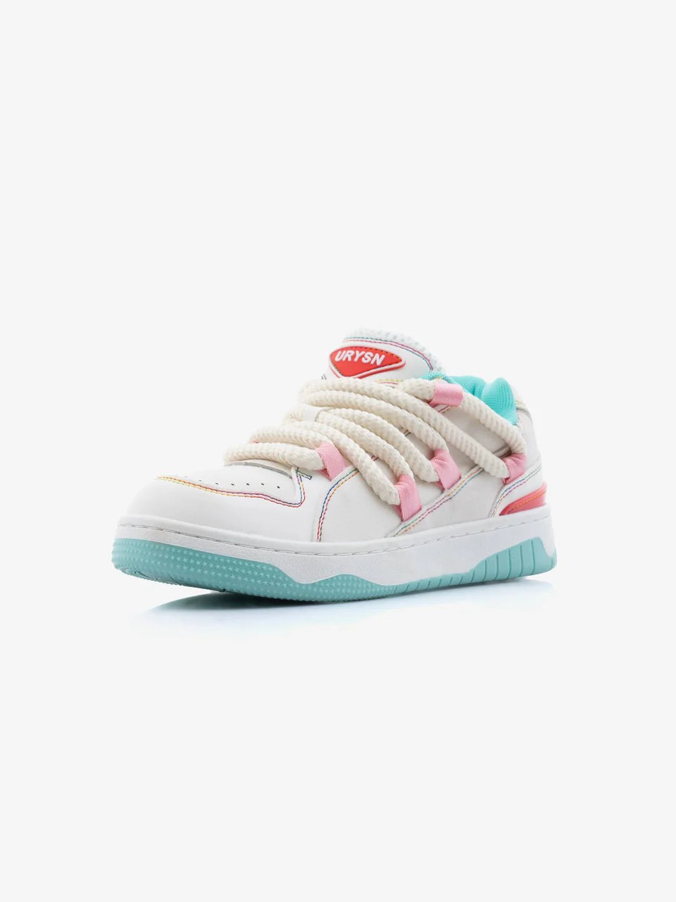 Classic Urban Mint Pink Flat Low Top Sneakers for Women with Durable Rubber Outsole