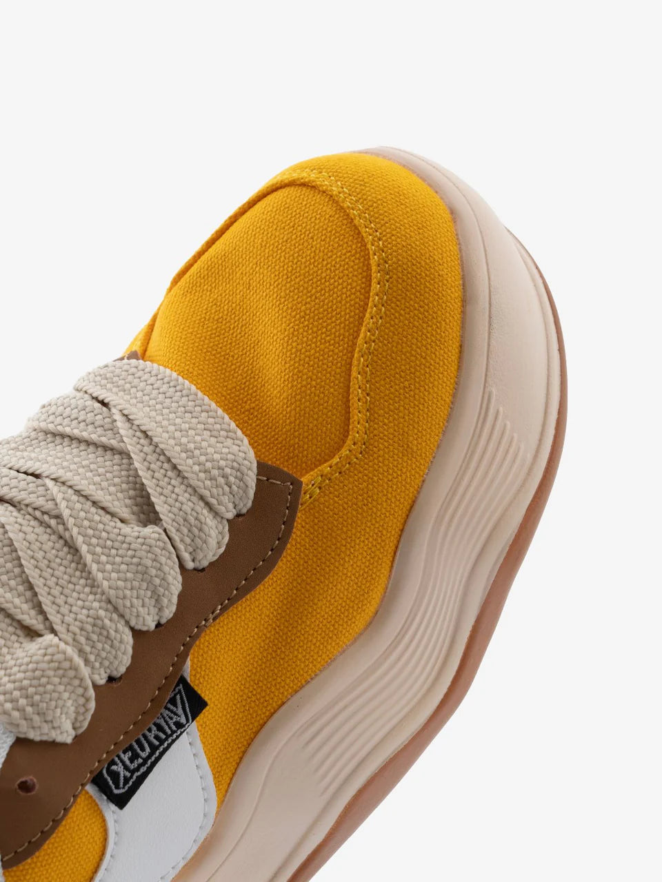 Trendy XeoRyay Ventura Women's Yellow Chunky High Heel Sneakers for Stylish Everyday Wear