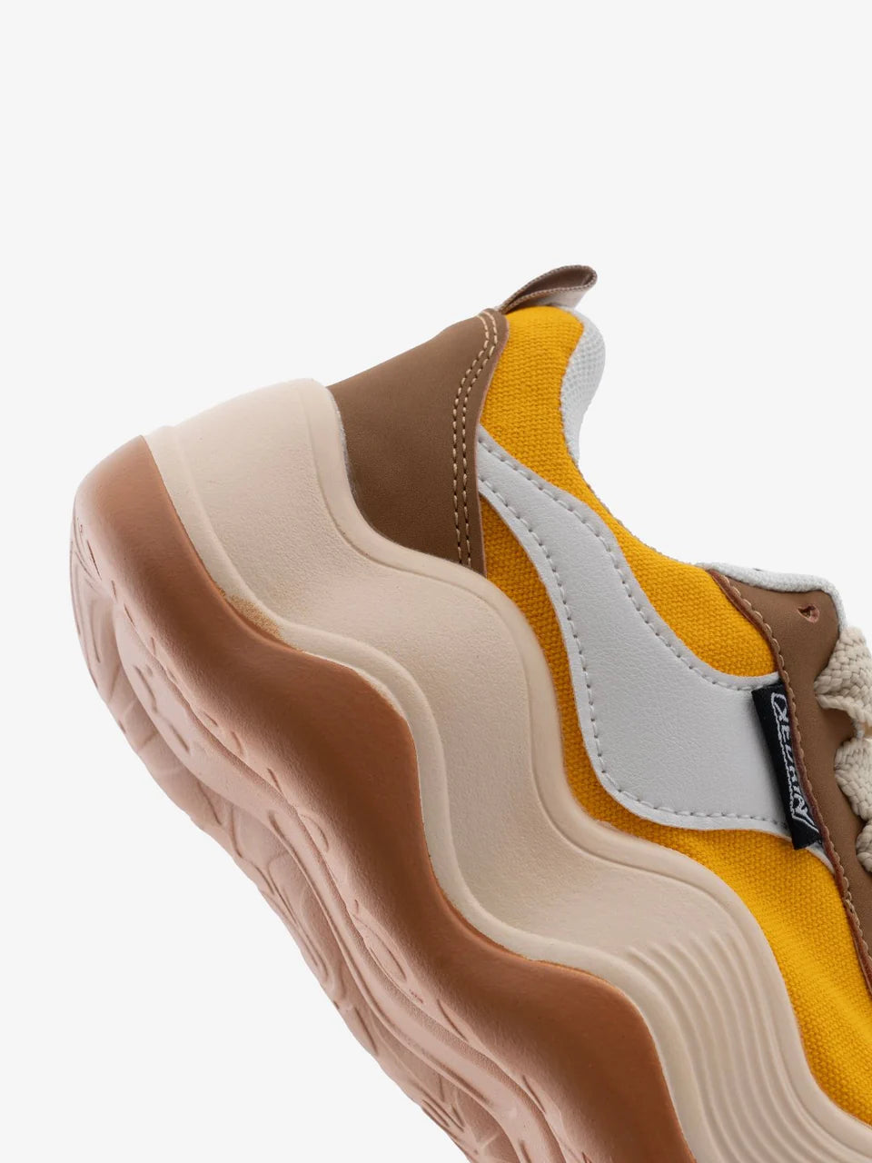 Trendy XeoRyay Ventura Women's Yellow Chunky High Heel Sneakers for Stylish Everyday Wear