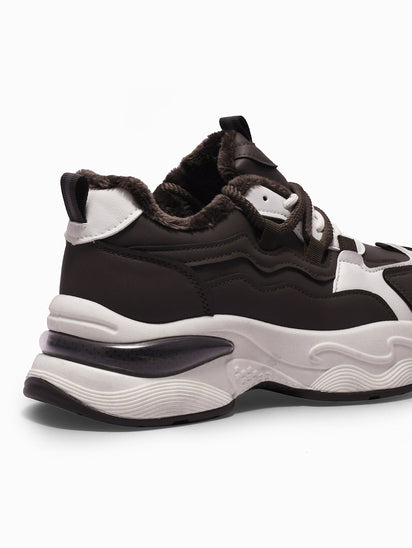 Classic Brown Sneakers for Women with Durable Rubber Outsole