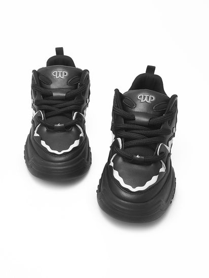 Premium Funky Dunks Black Sneakers for Men with Durable Sole and Everyday Appeal