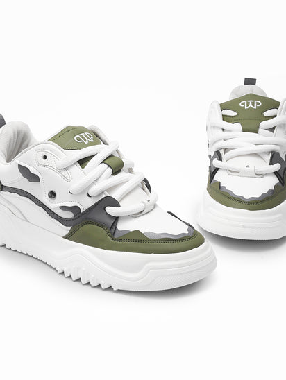 Trendy Green Sneakers for Men with Comfortable Fit for Everyday Casual Wear