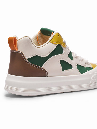 Classic Clara Green Sneakers for Women with Durable Rubber Outsole