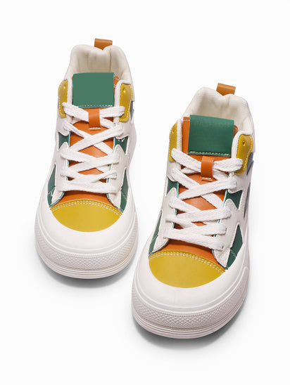 Classic Clara Green Sneakers for Women with Durable Rubber Outsole