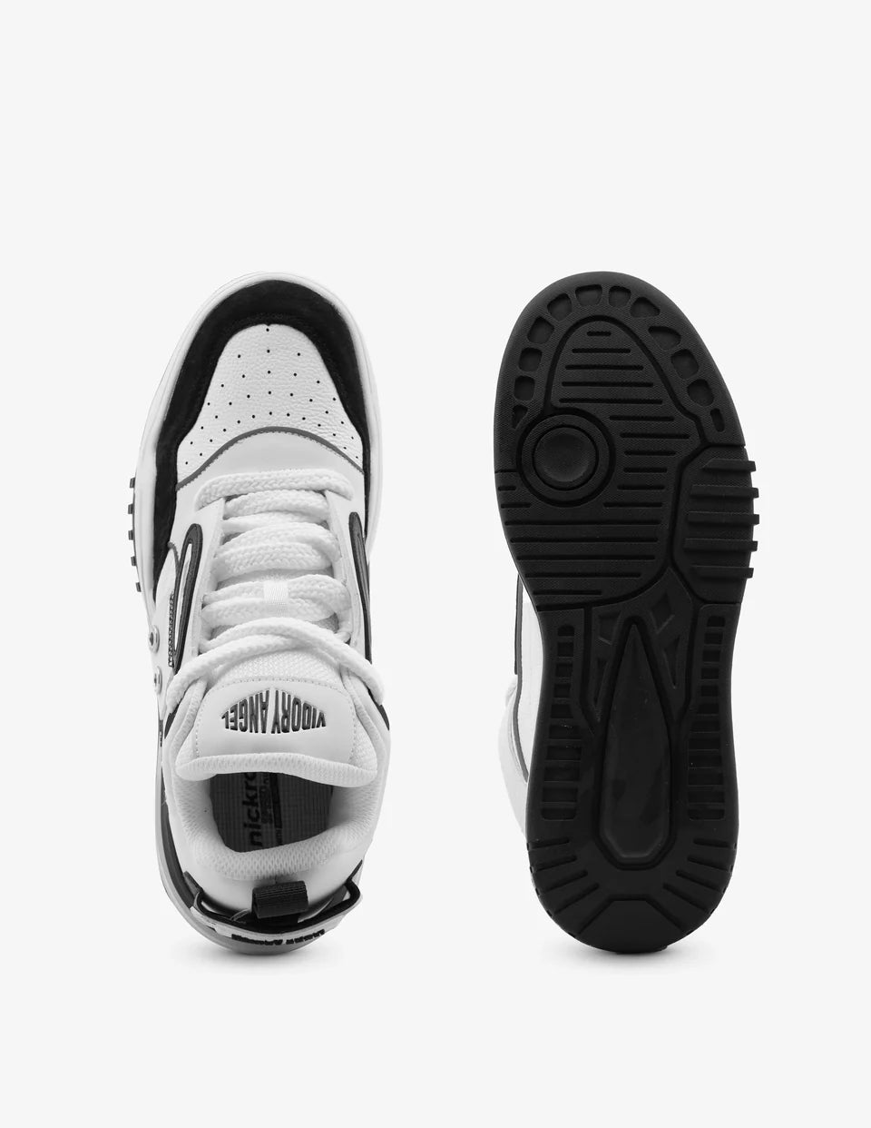 Lightweight Vidory Angel Nova Panda Mid-Top Sneakers with Breathable Upper and Flexible Sole