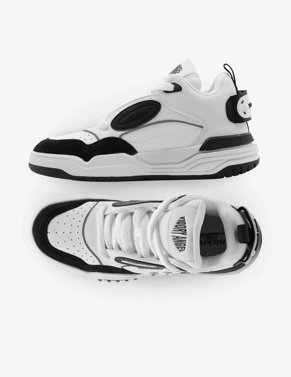 Lightweight Vidory Angel Nova Panda Mid-Top Sneakers with Breathable Upper and Flexible Sole