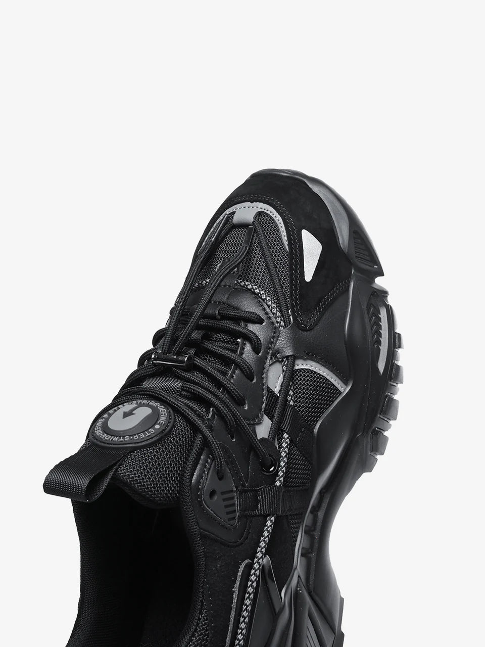 Trendy Rocket Boost Black High Heel Funky Designer Low Top Sneakers for Stylish Everyday Wear