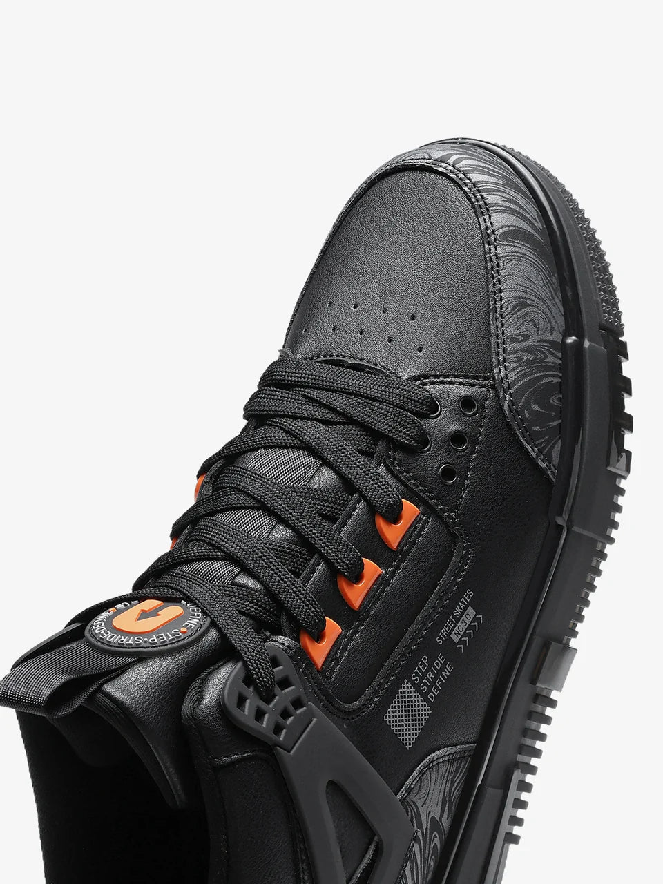 Trendy Street Skate 3.0 Shadow Black Mid Top Premium Flat Sole Sneakers for Stylish Everyday Wear