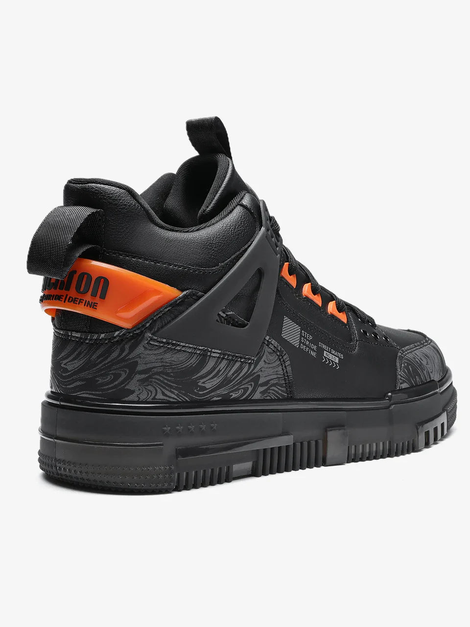 Trendy Street Skate 3.0 Shadow Black Mid Top Premium Flat Sole Sneakers for Stylish Everyday Wear