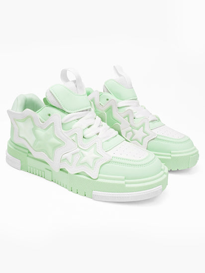 Astron White Green Sneakers with Sleek Design, Comfortable Fit, and Everyday Street Style Appeal