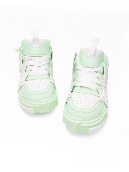 Astron White Green Sneakers with Sleek Design, Comfortable Fit, and Everyday Street Style Appeal