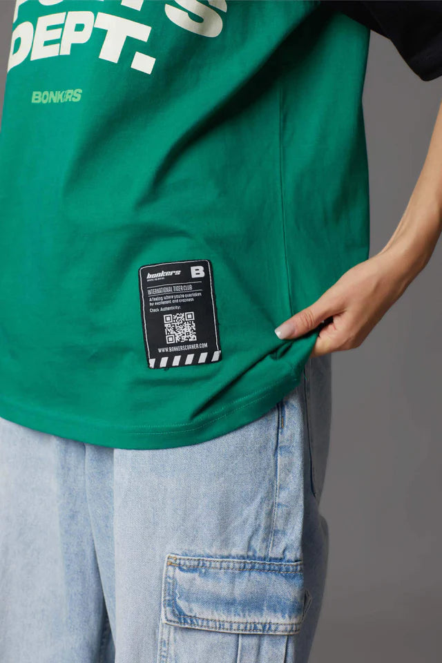 Sports Dept Oversized T-Shirt for Women with Trendy Graphic Print and Relaxed Fit