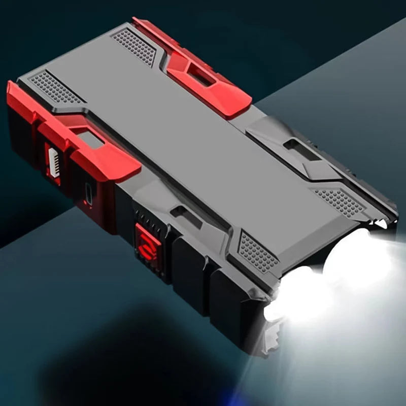 Portable Mini Power Bank with Integrated LED Flashlight for Charging and Emergency Lighting