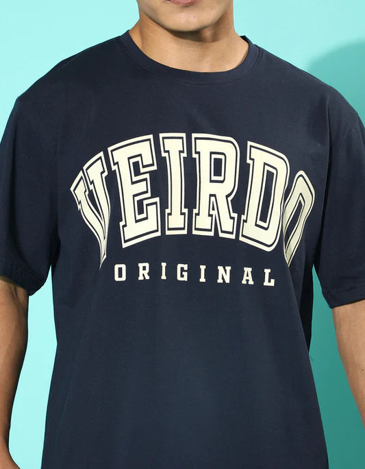 Comfortable Navy Oversized T-Shirt For Men