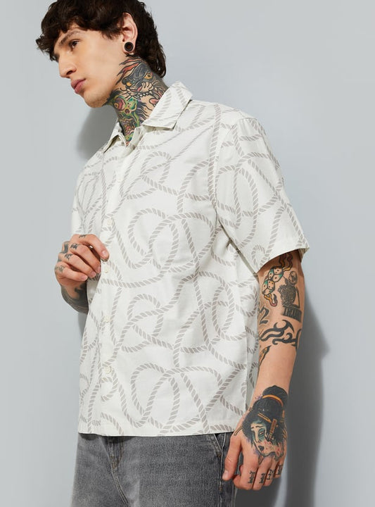 Classic Men’s Printed Relaxed Fit Shirt