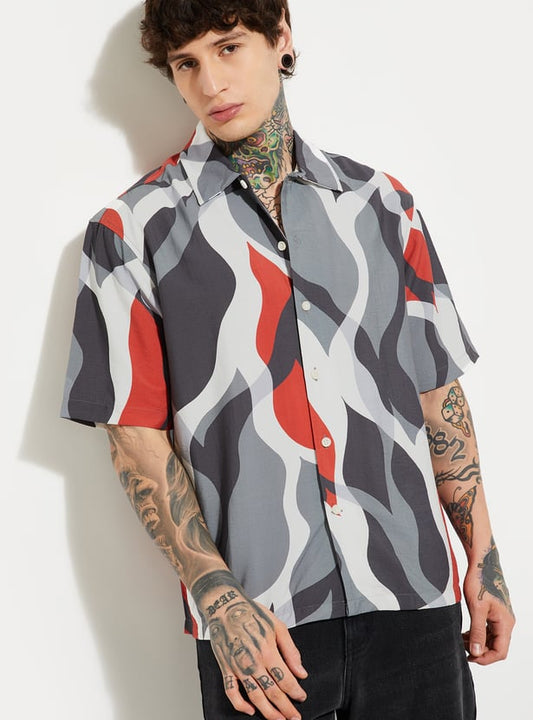 Men’s Printed Relaxed Fit Shirt with Elegant Design, Comfortable Fit, and Everyday Style Appeal