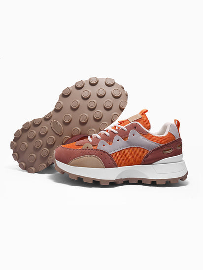 Stylish Windsy Orange Sneakers for Women with Breathable Upper and Modern Design