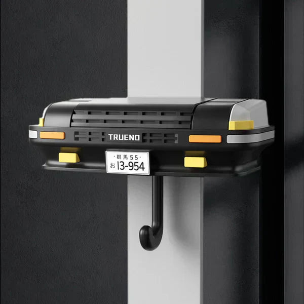 LED Car Bumper Key Holder with Blinkers and Headlights Wall Mount Decorative Retro Design for Office or Home