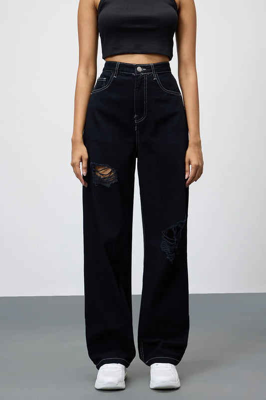 Shadow Black Women’s Straight Leg Jeans