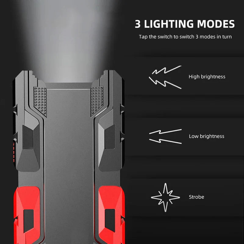 Portable Mini Power Bank with Integrated LED Flashlight for Charging and Emergency Lighting