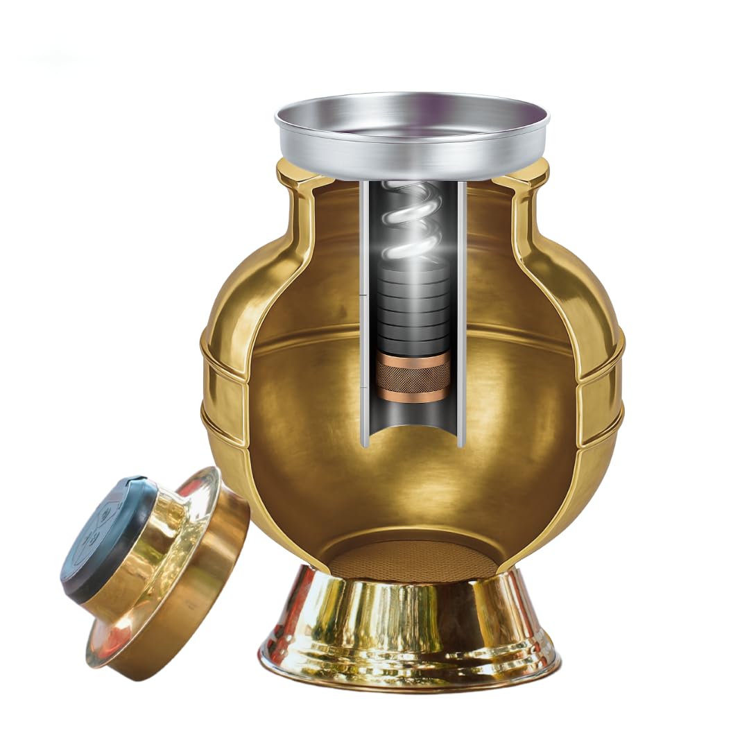 Premium Water Structuring Device with Cymatic Sound Technology Gold Finish and Magnetic Field Enhancement