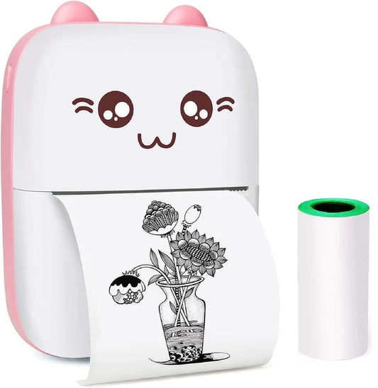 Wireless Bluetooth Thermal Printer with Ink-Free Technology for Labels, Photos, and Notes Compatible with Smartphones