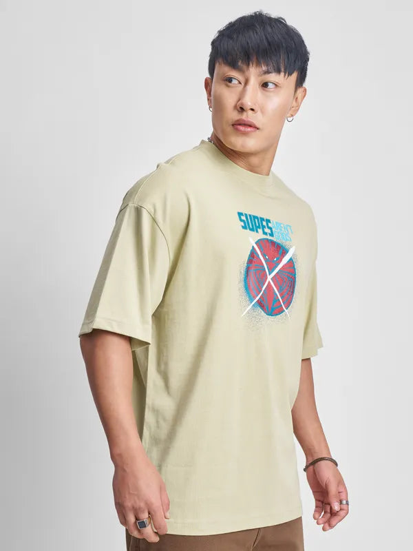 Nude The Boys Printed Round Neck Oversized Fit T-Shirt